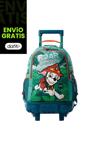 Morral Con Ruedas Niño Paw Patrol Mediano Verde Totto