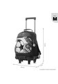 Morral Escolar Con Ruedas Champion Mediano Estampado De Fútbol de Totto