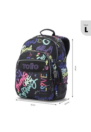 Morral Juvenil Porta PC 14" Rayol Negro