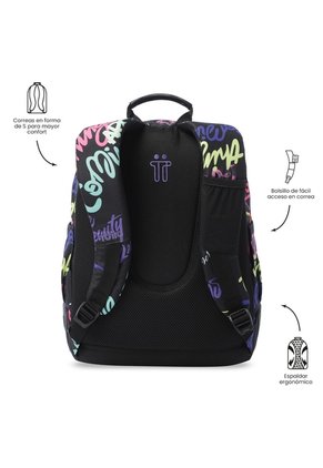 Morral Juvenil Porta PC 14" Rayol Negro