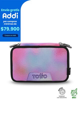 Cartuchera Multiuso Pluma Glitter Grande Rosada Mujer Totto