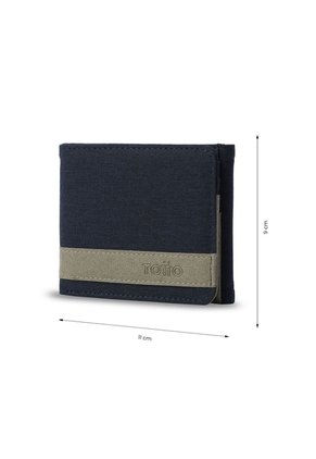 Billetera Hombre Lad Grande Con RFID Blocker Azul