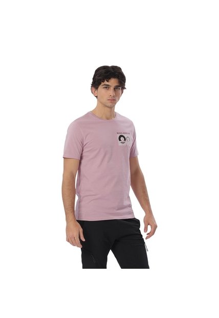 Camiseta Estampada Para Hombre Atena Manga Corta Rosada