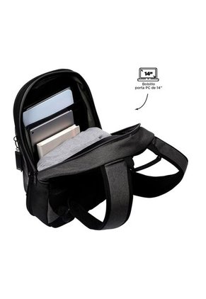 Morral Ejecutivo Porta PC 14" Pardillo 2.0 Gris/Negro/ Hombre