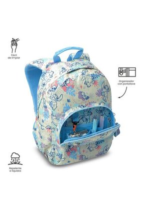 Morral Juvenil Porta Tablet 10" Tempera Stitch Blanco