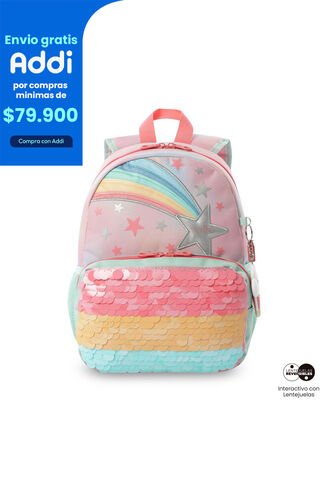 Morral Para Niña Rainbow Star Pequeño Rosado Totto