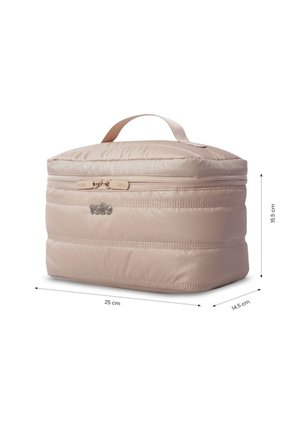 Cosmetiquera Multiuso Moxi Grande Beige/Metálico