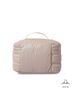 Cosmetiquera Multiuso Moxi Grande Beige/Metálico
