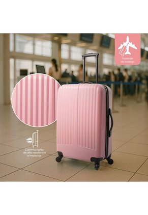 Maleta De 23 Kg 360 Rocka By Totto Mediana Rosada