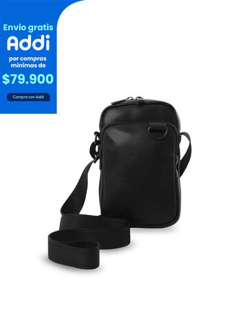 Bolso Para Hombre Indi Tipo Crossbody Pequeño Negro Totto