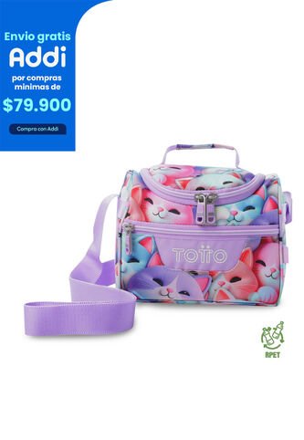 Lonchera Térmica Para Mujer Pizarra Mediano Blanca Totto