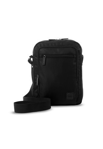 Bolso Para Hombre Bayonne Tipo Crossbody Pequeño Negro Totto