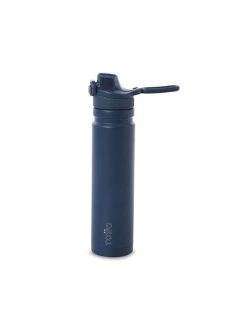 Termo Para Agua Con Tapa Intercambiable Flux 750 Ml Azul Totto