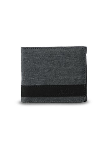 Billetera Hombre Lad Grande Con RFID Blocker Gris Totto