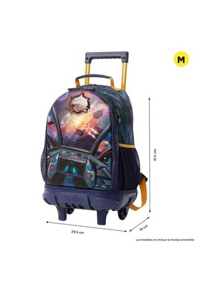 Morral Con Ruedas Niño Sentinel Mediano Gris