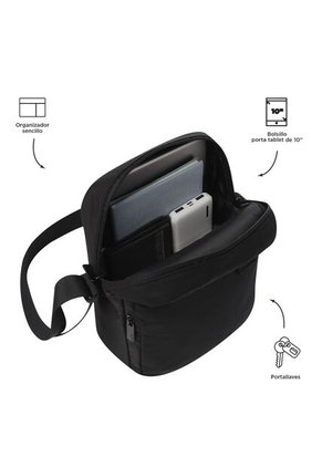 Bolso Para Hombre Porta Tableta 10" Drill Negro