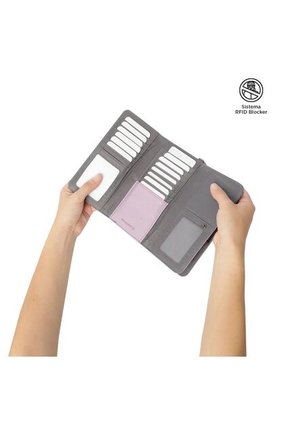 Billetera Smooth Sub Con RFID Blocker Rosada