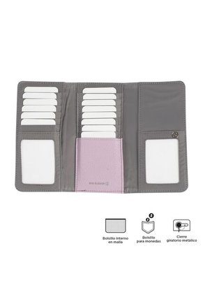 Billetera Smooth Sub Con RFID Blocker Rosada