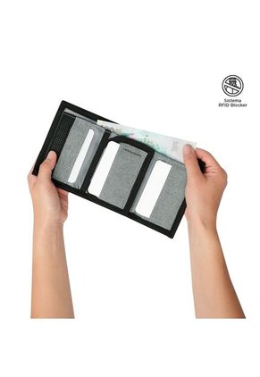 Billetera Riva Mee Con RFID Blocker Gris