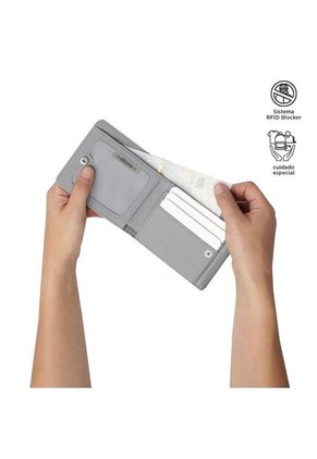Billetera Ermatto Con RFID Blocker Gris