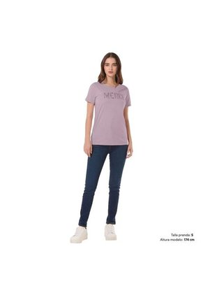Camiseta Estampada Para Mujer Dusti Rosada