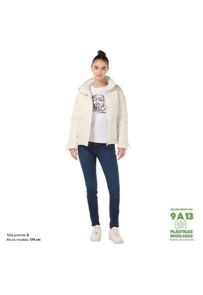 Chaqueta Acolchada Para Mujer Silvestre Blanca