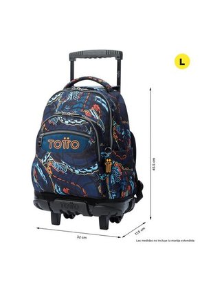 Morral Ruedas Niño Porta PC 15.4" Bomper Renglon Azul