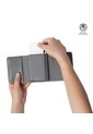 Billetera Hombre Saffiano Pequeña Con RFID Blocker Gris de Totto
