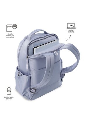 Morral Universitario Estambul Porta PC 14" Morado Mujer