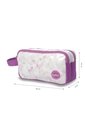 Cartuchera Escolar Grande Para Niña 2 Cuerpos Tie Blanca/Rosada de Totto