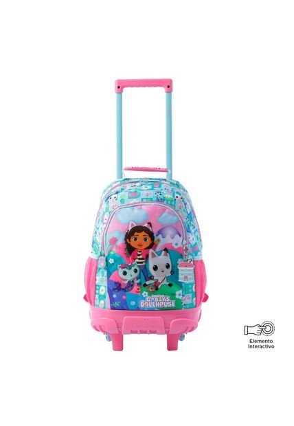 Morral Con Ruedas Para Niña Gabby Cats M Azul