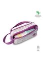 Cartuchera Escolar Grande Para Niña 2 Cuerpos Tie Blanca/Rosada de Totto