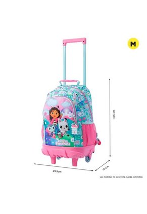 Morral Con Ruedas Para Niña Gabby Cats M Azul