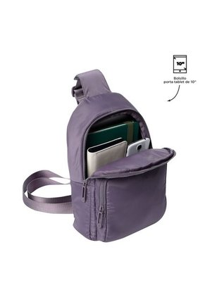 Bolso Mujer Porta Tableta 10" Logar 2.0 Morado