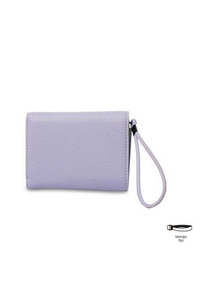 Billetera Mujer Smooth Pequeña Con RFID Blocker Morada