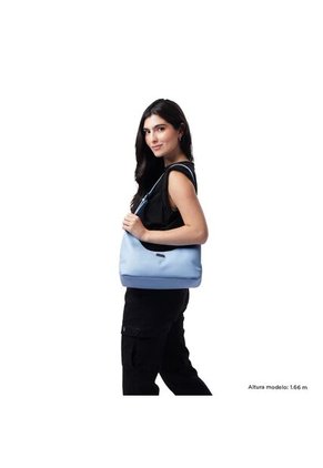 Bolso Universitario Smooth Pequeño Azul Mujer