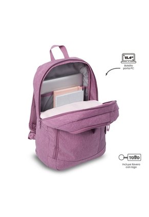 Morral Universitario Kanto Porta PC 15.4" Morado Mujer