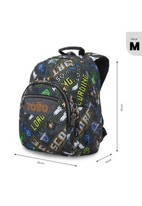 Morral Juvenil Porta PC 13" Gommas Print De Videojuego