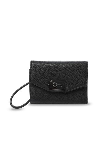 Billetera Mujer Smooth Pequeña Con RFID Blocker Negra Totto