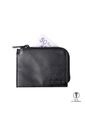 Billetera De Cuero Slice Negra Pequeña de Totto