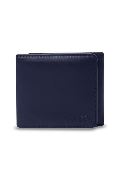 Billetera Para Hombre Ermatto Con RFID Blocker Azul