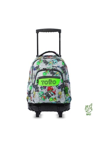 Morral Escolar Con Ruedas Para Niño Renglón Con Dinosaurios Totto
