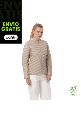 Chaqueta Acolchada Para Mujer Owens 2.0 Beige/Metálico/ Totto