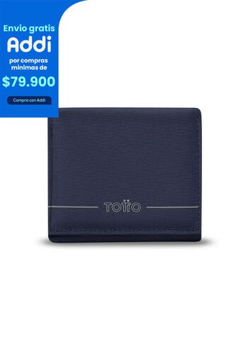 Billetera Para Hombre Sayle Con RFID Blocker Azul Totto