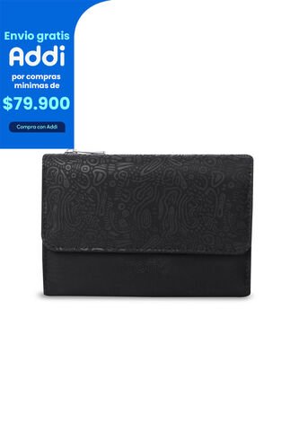 Billetera Para Mujer Montana Con RFID Blocker Negra Totto