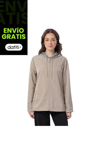 Chaqueta Doble Faz Para Mujer Baccat Beige/Verde Totto