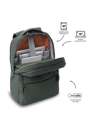 Morral Ejecutivo Porta PC 16" Dallas Verde Hombre