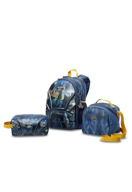 Combo Escolar Niño X3 Morral + Lonchera + Multiuso Sentinel Gris