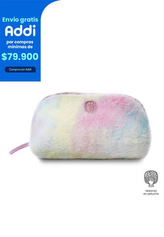 Cartuchera Escolar En Peluche Para Niña Fluffy Rosada Totto