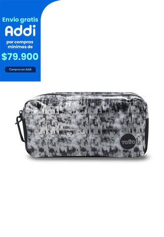 Cartuchera Escolar Mediana Para Niño Pixel Black Negra Totto